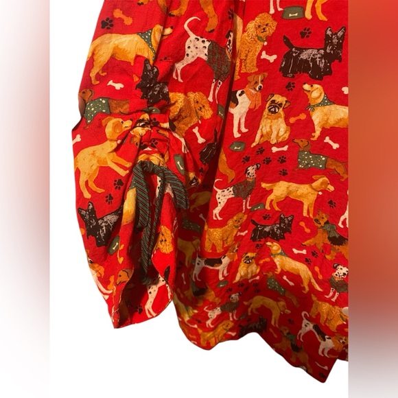 John Mark Red Long sleeve Pattern Doggies S 2X - Picture 3 of 6